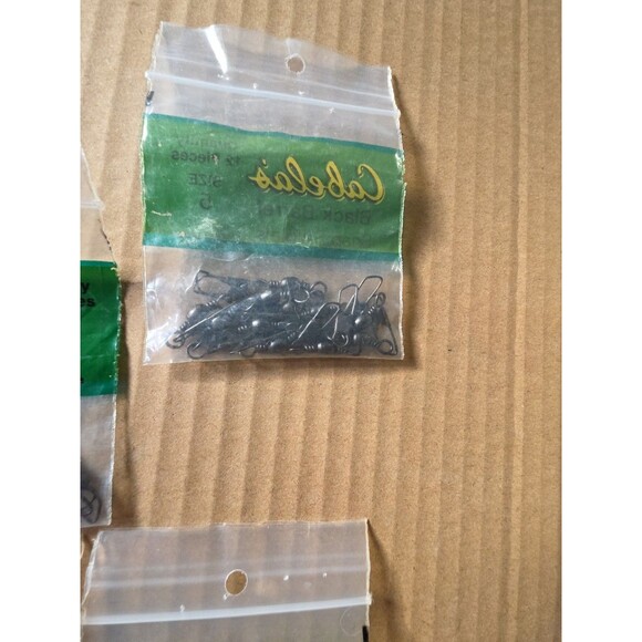 Cabela's Black Barrel Snap‎ Swivels Size 5 Fishing Tackle 12 Pieces New - Picture 3 of 3
